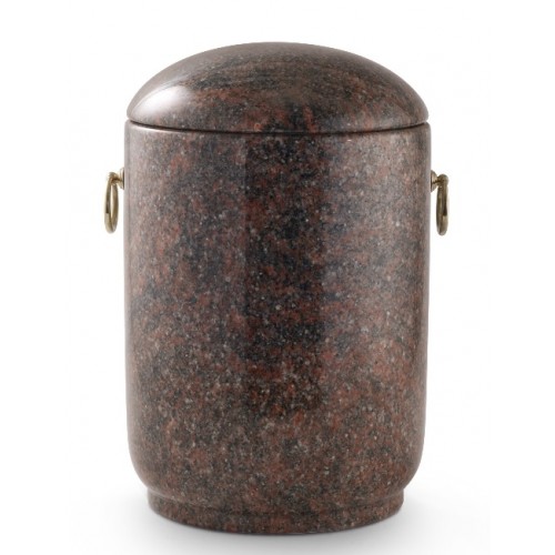 Unique Granite Natural Stone Cremation Ashes Urn – Imperial Himalayan Red  