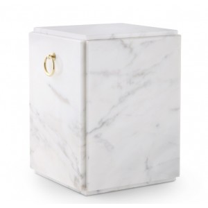 Marble Natural Asian Stone Cremation Ashes Urn / Casket – Carrera Light Sarcophagus Upright