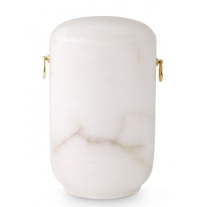 Hand Crafted Natural Alabaster Stone Cremation Ashes Urn / Casket – Purity - A exquisite tribute for a loved one
