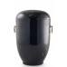 Marble Natural Asian Stone Cremation Ashes Urn / Casket - Midnight Carrera Black & Gold Rings