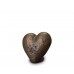 Exclusive Ceramic Cremation Ashes Urn Liquid Bronze – Heart & Pawprint (Capacity 0.1 litres)