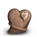 Exclusive Ceramic Cremation Ashes Urn Liquid Bronze – Heart, Paw & Collar (Capacity 1.5 litres)