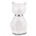 Pet Cat Cremation Ashes Urn – Brass & Aluminium – Capacity 0.6 litres – White