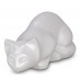 Resting Pet Cat Cremation Ashes Urn – Brass & Aluminium – Capacity 0.5 litres – White