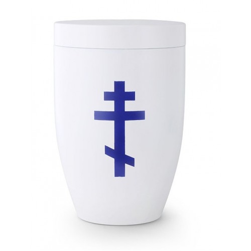 Contemporary Russian Orthodox Cross Design Cremation Ashes Urn