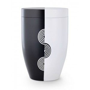 Contemporary Light & Shade Wave Design Cremation Ashes Urn