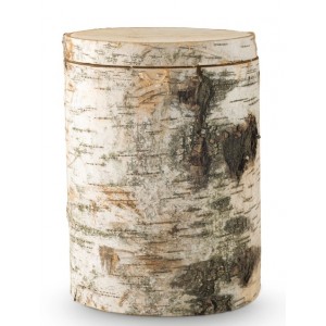 Natural Birch Tree Trunk Cremation Ashes Urn – Including Jute Bag & Corresponding Seed.