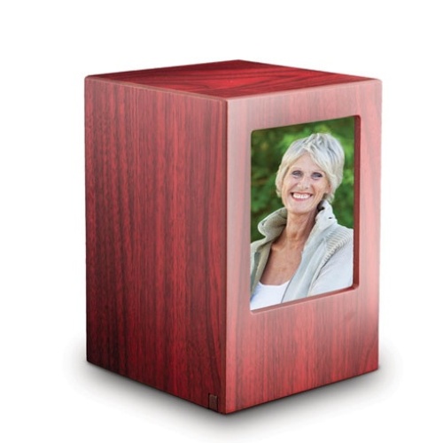 MDF Wood Wooden Cremation Ashes Urn / Funeral Ash Casket – To Hold Picture of a Loved One **FREE Engraving**