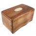 Classic Fine Wooden Cremation Ashes Caskets - The Thameside (Solid Teak)