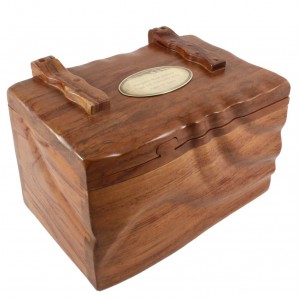 Classic Fine Wooden Cremation Ashes Caskets - The Trentside (Solid Teak) - FREE ENGRAVING