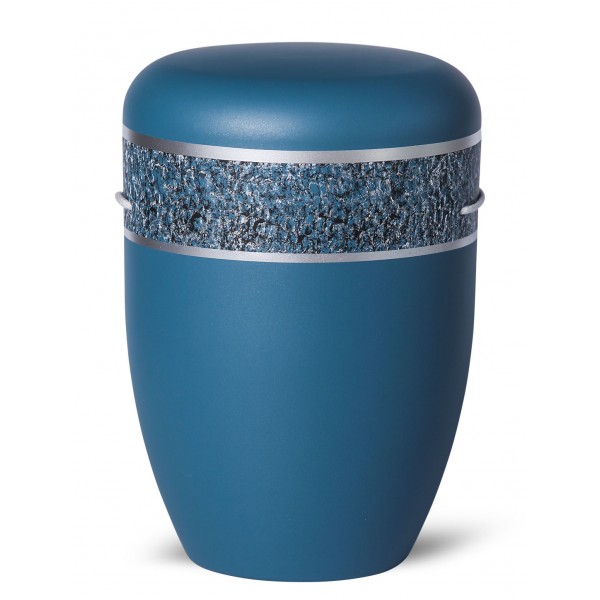 Biodegradable Cremation Ashes Funeral Urn   Casket – Marine Blue