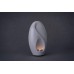 Ceramic (Adult Size) Memorial Candle Holder Cremation Ashes Urn – Eternal Light – Polar White