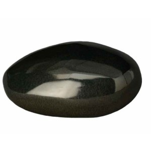 Comfort Stone - Ceramic Cremation Ashes Keepsake / Mini Urn – Black Gloss