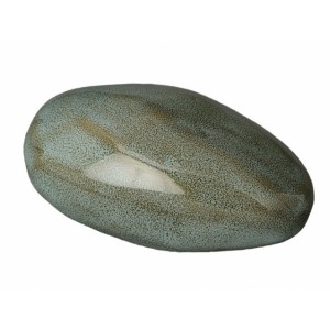 Comfort Stone - Ceramic Cremation Ashes Keepsake / Mini Urn – Oily Green Melange