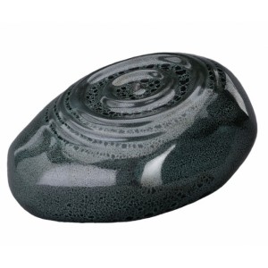 Ripples - Ceramic Cremation Ashes Keepsake / Mini Urn – Black Melange