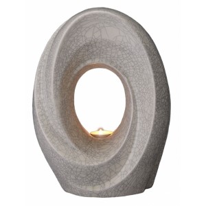Eternal Flame - Ceramic Cremation Ashes Urn / Candle Holder – Craquelure