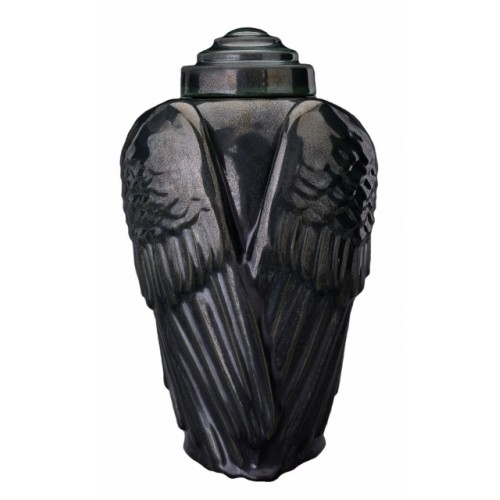 Angelic Wings - Ceramic Cremation Ashes Urn – Black Melange