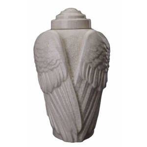 Angelic Wings - Ceramic Cremation Ashes Urn – Craquelure