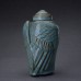Angelic Wings - Ceramic Cremation Ashes Urn – Oily Green Melange