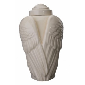 Angelic Wings - Ceramic Cremation Ashes Urn – Transparent