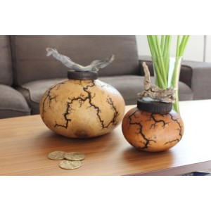 Biodegradable Cremation Ashes Funeral Urn - GOURD EARTHURN (Adult Size)