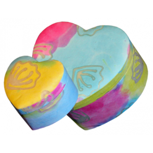 Pastel Unity Heart Earthurn ( Oversize / Companion Size) – Suitable for 2 Sets of Cremation Ashes