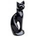 Sculpted Figurine - Cat Cremation Ashes Urn - BLACK