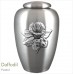 The English Pewter Cremation Ashes Urn – Daffodil Flower / Floral Beauty – Solid Pewter Adornment
