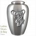 The English Pewter Cremation Ashes Urn – Ladies Shoes & Bag / Fashion – Solid Pewter Adornment