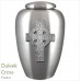 The English Pewter Cremation Ashes Urn – Duleek Religious Cross – Solid Pewter Adornment