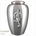 The English Pewter Cremation Ashes Urn – Football Player / Supporter – Solid Pewter Adornment