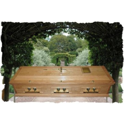 Solid Oak Casket. - Hand-crafted to the highest quality