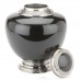 Diamond Black Brass Cremation Ashes Urn – Intricately Engraved Silver Lid & Base (19th Century French Design)