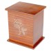 Rosewood (Hardwood) Cremation Ashes Casket - Infant / Child – Decorative Brass Rose Motif - FREE Engraving