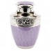 Polished Lavender Enamel with Flowers & Vines Design Brass Cremation Ashes Urn - Companion Size (6.0 litres)