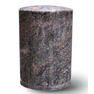 Cylindrical Granite Cremation Ashes Urn – Expertly Handcrafted – Himalaya