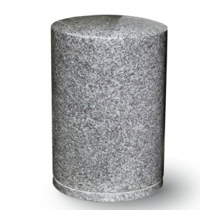 Cylindrical Granite Cremation Ashes Urn – Expertly Handcrafted – White