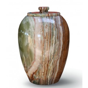 Vibrant Onyx Marble Cremation Ashes Urn – The Luxor – Intricately Custom Made