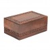 Rosewood (Hardwood) Cremation Ashes Casket – Decorative Carved Band – FREE Engraving