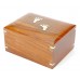 Rosewood (Hardwood) Cremation Ashes Casket – Golden Footprints – Funeral Ash Urn
