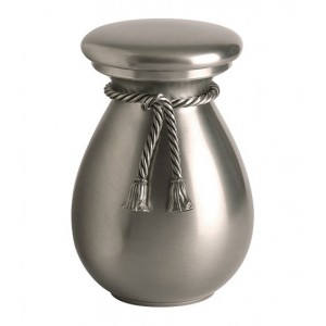 Pewter Urn with Decorative Cord