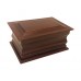 Mahogany Raised Lid Double Mould Coffin. Respectful Dignity