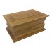 Solid Oak Raised Lid Panel Coffin - Outstanding Quality