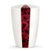 Floral Edition Biodegradable Cremation Ashes Funeral Urn – Red Roses / Pearly Iridescent Surface 