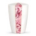 Floral Edition Biodegradable Cremation Ashes Funeral Urn – Pink Roses / Pearly Iridescent Surface