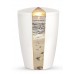 Nature Edition Biodegradable Cremation Ashes Funeral Urn – Mother of Pearl, Footprints Motif