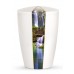 Nature Edition Biodegradable Cremation Ashes Funeral Urn – Mother of Pearl, Waterfall Motif