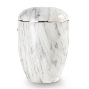 Onyx Edition Biodegradable Cremation Ashes Funeral Urn – Carrera White Effect
