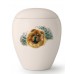 Large Ceramic Cremation Ashes Urn – Pet Dog Animal – Hand Painted Chow Chow Motif