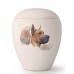 Large Ceramic Cremation Ashes Urn – Pet Dog Animal – Hand Painted Great Dane Motif
